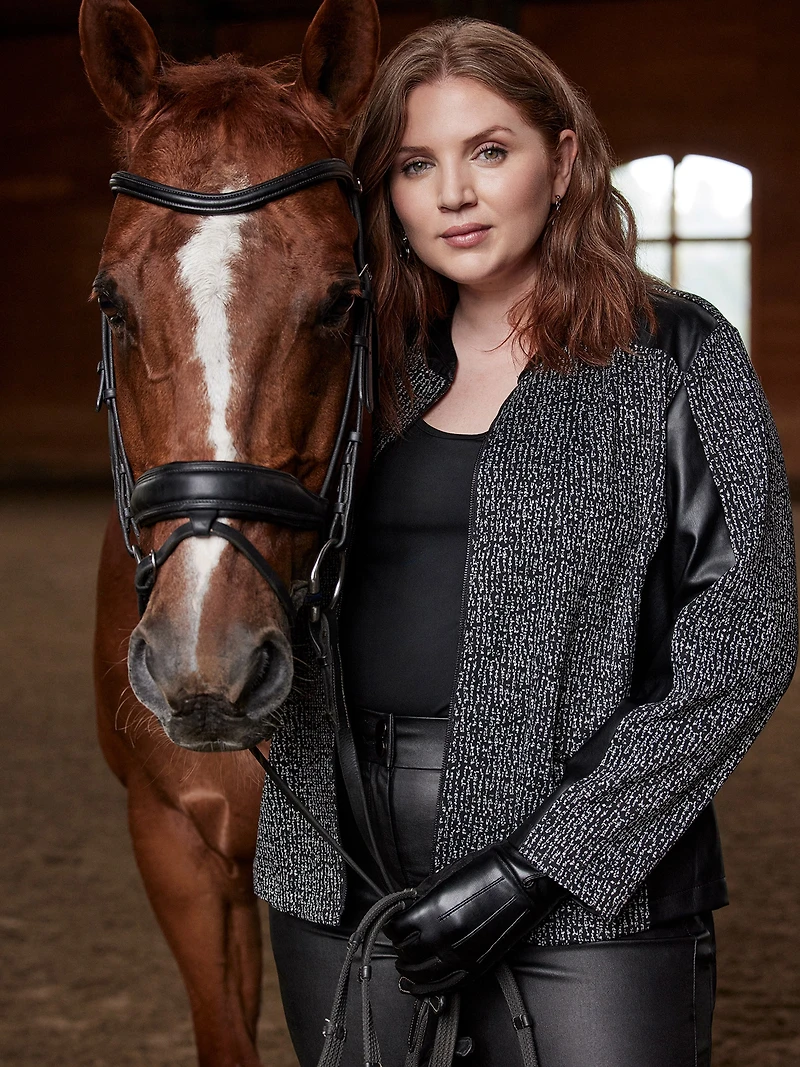 Veston de tricot semi-ajusté