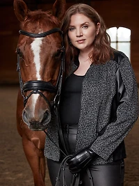 Veston de tricot semi-ajusté