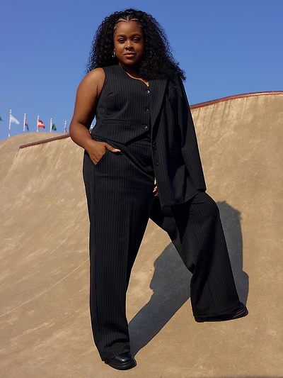 Wide leg dressy pant