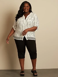 Blouse à manches 3/4 avec boutons