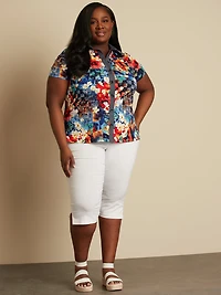Blouse à manches courtes avec boutons