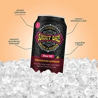 Sunset Daze Delta 9 THC Seltzer Strawberry Lemonade 4-Pack