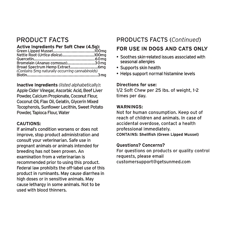 Broad Spectrum Allergy Aid CBD Pet Chews