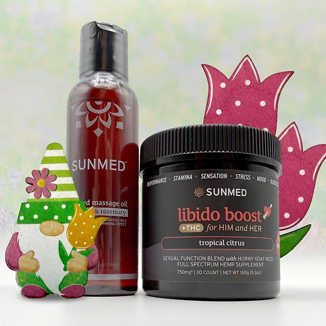 Libido Gummies THC + Massage Oil Bundle