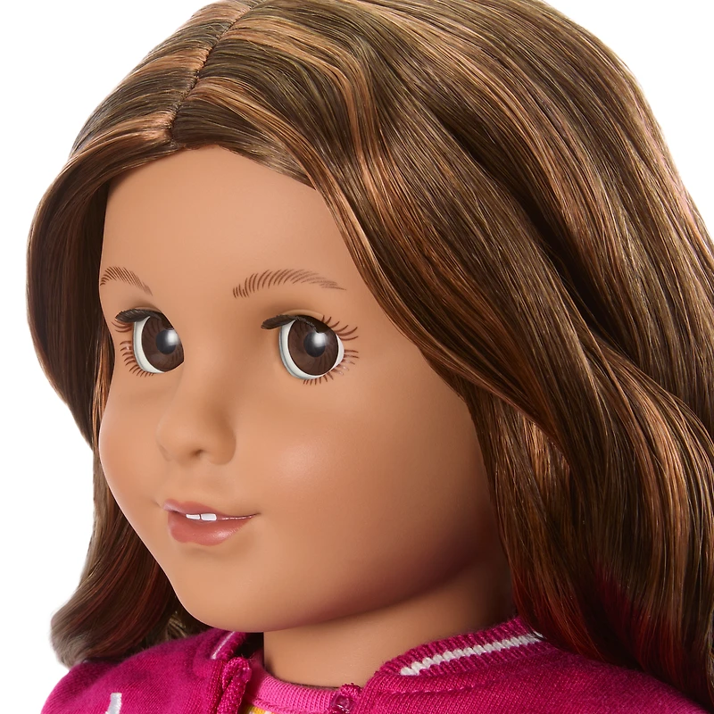 Truly Me™ 18-inch Doll #117 with wavy dark-brown hair