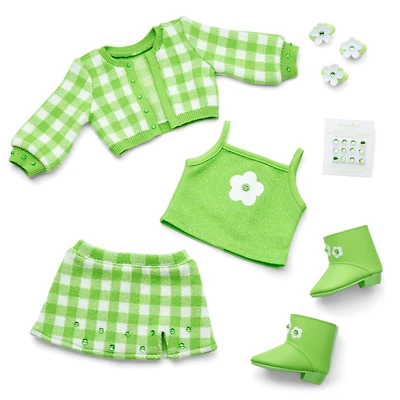 August Peridot Glow Outfit for 18-inch Dolls
