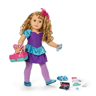 Courtney’s™ Party Dress, Caboodles® & Hair Accessories for 18-inch Dolls (Historical Characters)