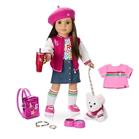Truly Me™ 18-inch Doll #107, Puppy, Mini Backpack & Accessories AG™ Star Squad Bundle