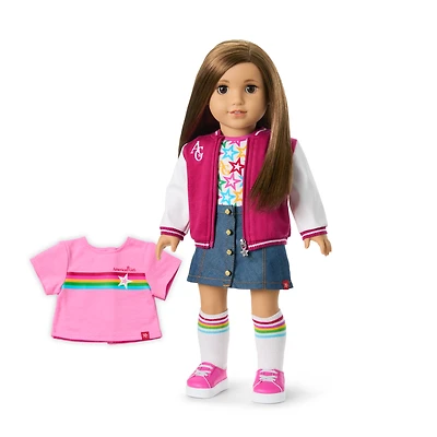 Truly Me™ 18-inch Doll #107 with straight brown hair