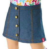 Truly Me™ 18-inch Doll #110 with wavy blonde hair