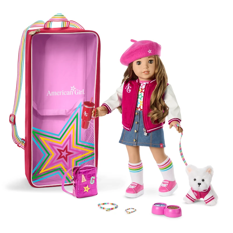 Truly Me™ 18-inch Doll #118, Accessories, Puppy & Doll Carrier
