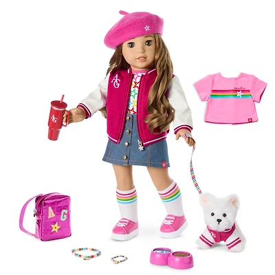 Truly Me™ 18-inch Doll #118, Puppy, Mini Backpack & Accessories AG™ Star Squad Bundle