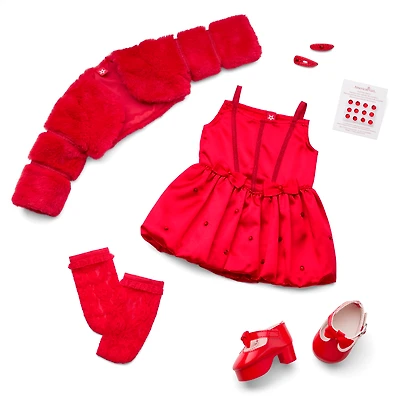 July Ruby Beauty Outfit for 18-inch Dolls