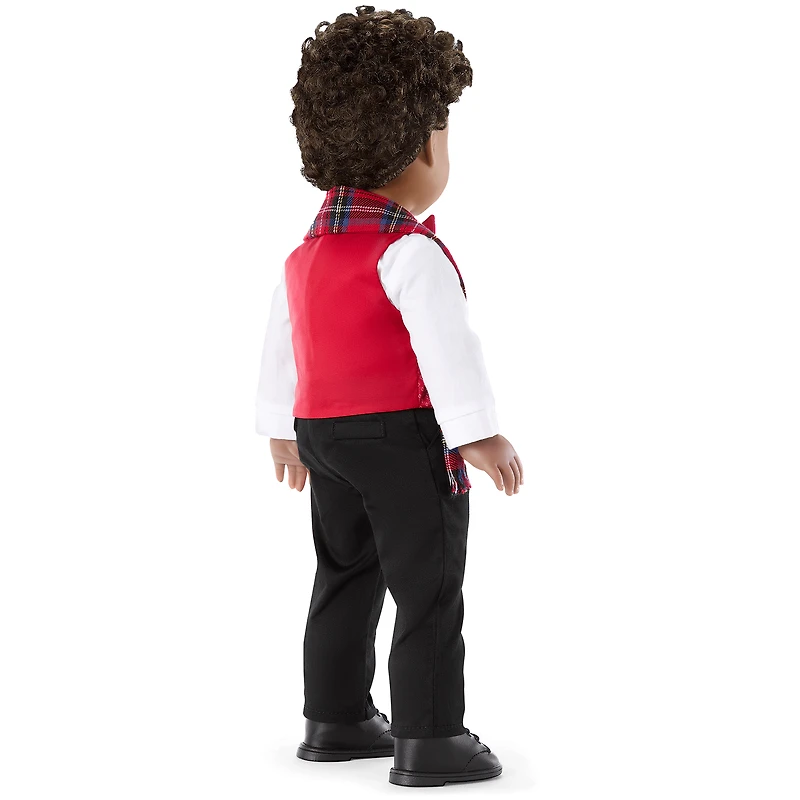 Pop of Plaid Holiday Outfit for 18-inch Dolls