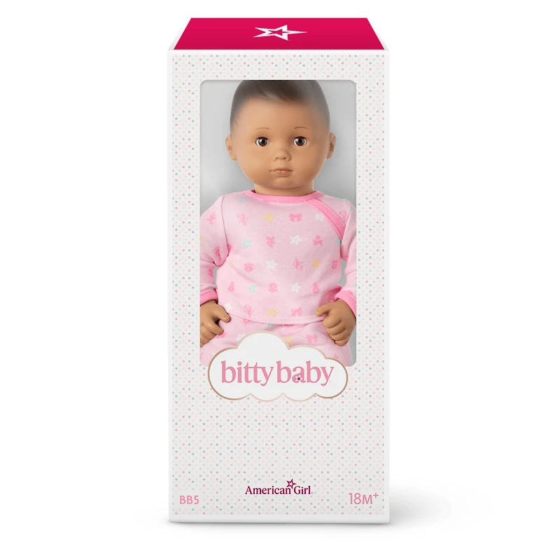 Bitty Baby® Doll #5 with dark-brown hair in Pastel