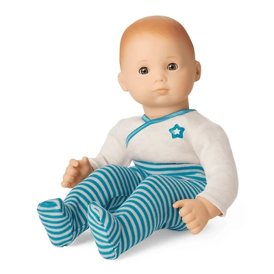 Bitty Baby® Doll #6 with red hair in Soft Blue
