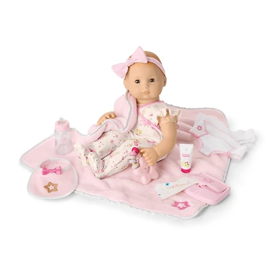 Bitty Baby® Doll #6 with red hair Care & Play Set