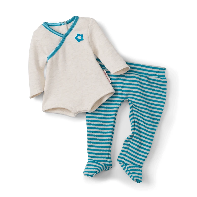 Bitty Baby® Doll #3 with blonde hair in Soft Blue