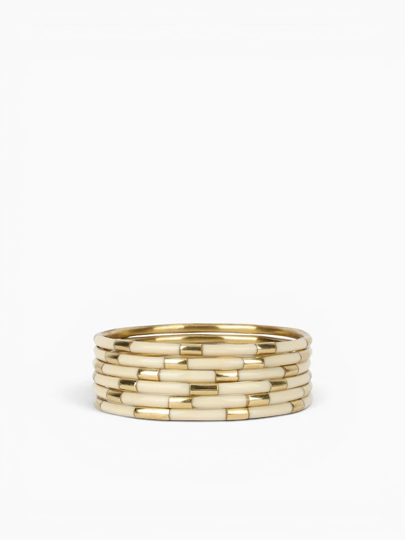 Veda Bangles Set Of 6 Ivory
