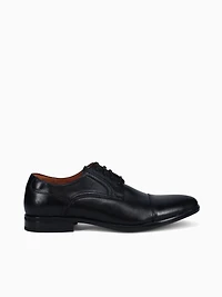 Zaffiro Cap Toe Oxford Black Leather