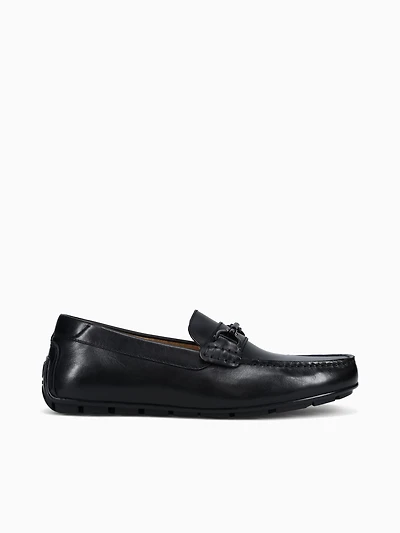 Motor Moc Toe Bit Black Leather