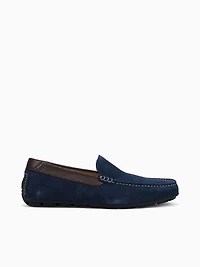 Motor Moc Toe Venetian Navy Brown Leathe