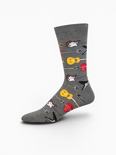 Guitar Riff Charcoal Heather Cotton