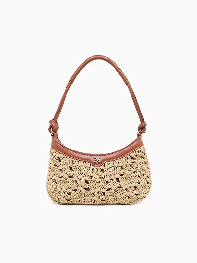 Layla Floral Shoulder Bag Natural
