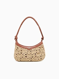 Layla Floral Shoulder Bag Natural