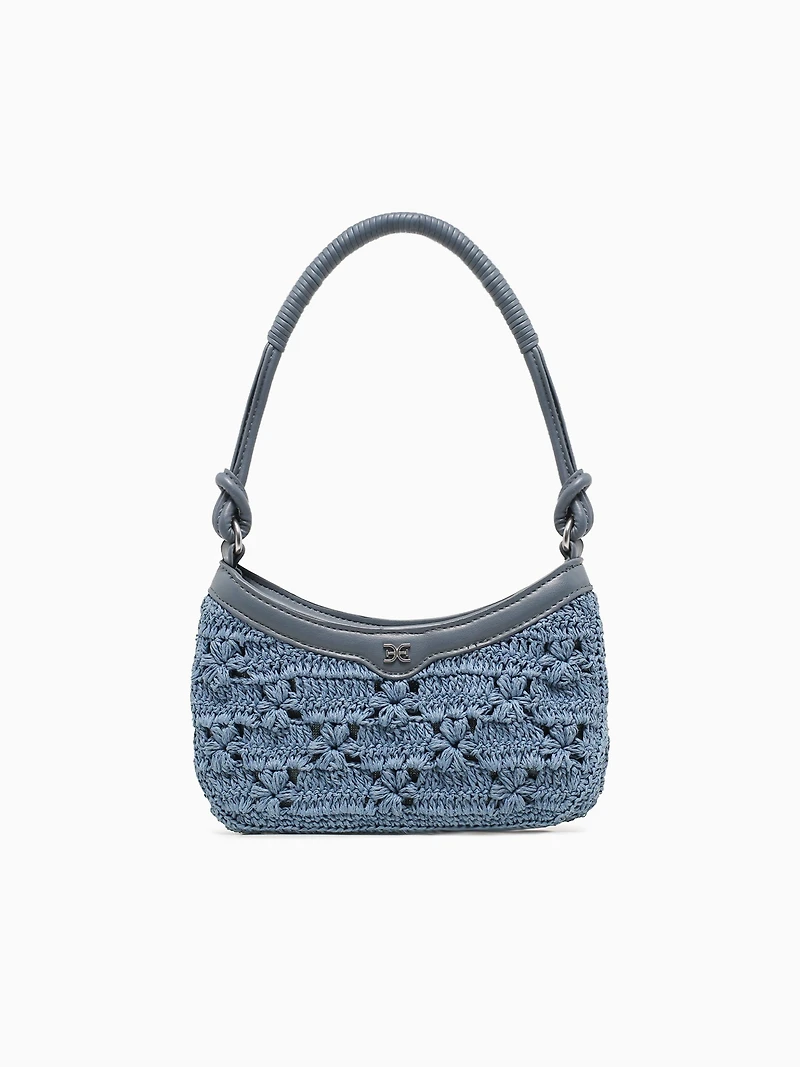 Layla Floral Shoulder Bag Denim Blue