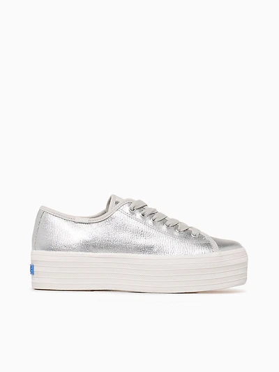 Triple Up Washed Silver Metallic