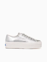 Triple Up Washed Silver Metallic