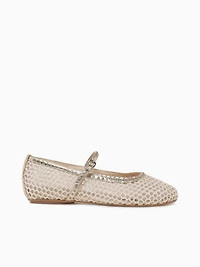 Mirabelle Beige Platino rete Pelle
