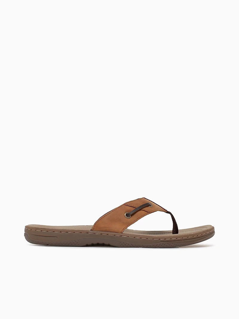 Baitfish Thong Brown Leather