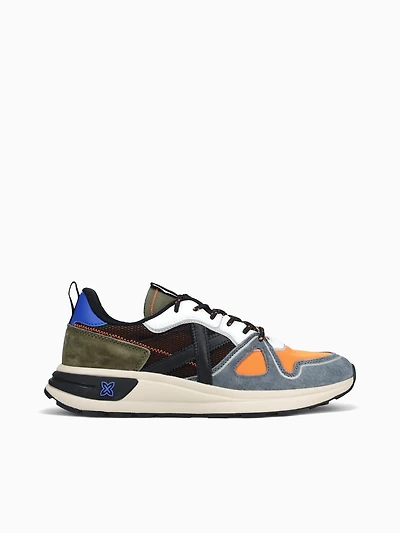 Futura Gris Verde Marron suede Mesh