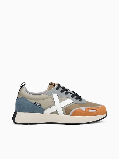 Xemine Tan Camel Blanco suede Mesh