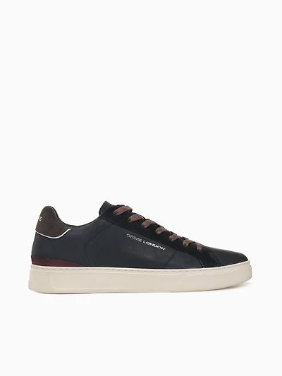Blade Navy Dk.brown leather Suede