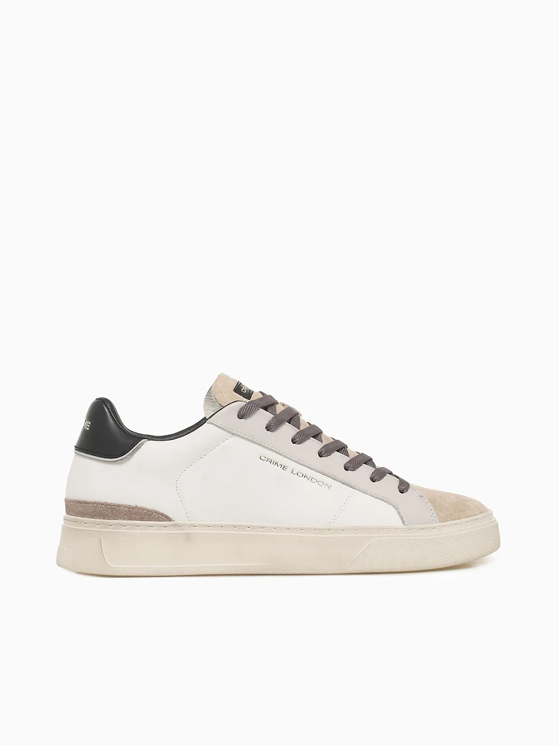 Blade White Beige leather Suede