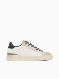 Blade White Beige leather Suede