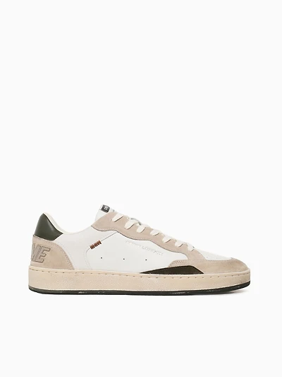Chelsea Beige White suede Leather
