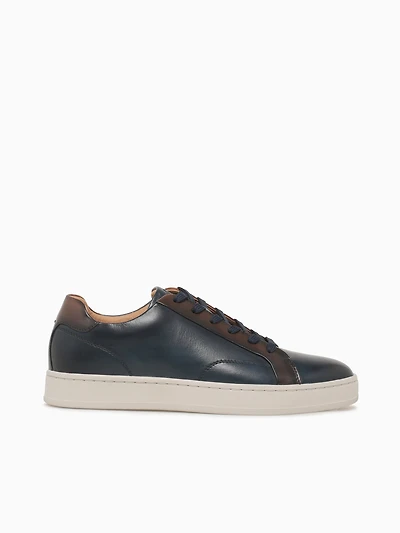 Monopoli Lace To Toe Navy Cognac smooth