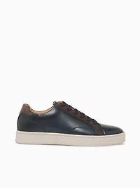 Monopoli Lace To Toe Navy Cognac smooth