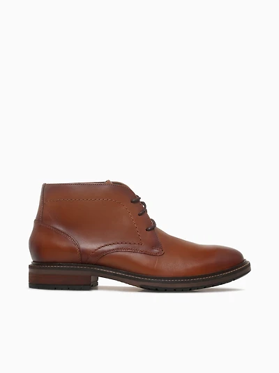 Forge Plain Toe Chukka Cognac Smooth Lea