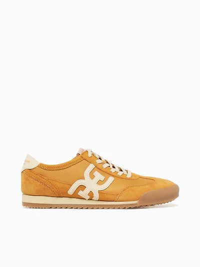 Ivey Vintage Mustard Suede Nylon
