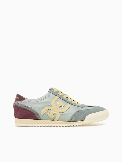 Ivey Blue Multi Yellow nylon Suede