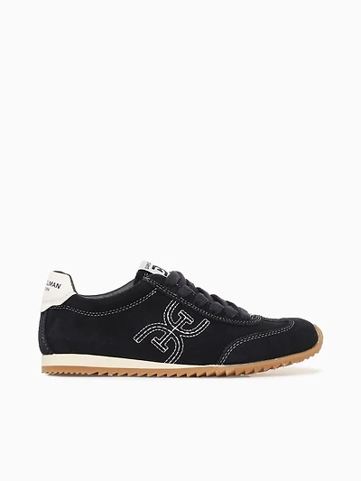 Isela Midnight Blue Velour Suede