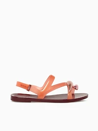 Iris Sandal Burgundy Orange jelly