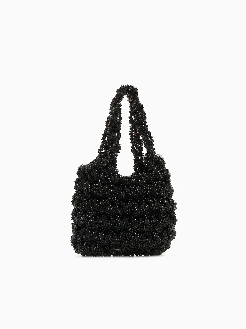 Norma Beaded Mini Bag Black