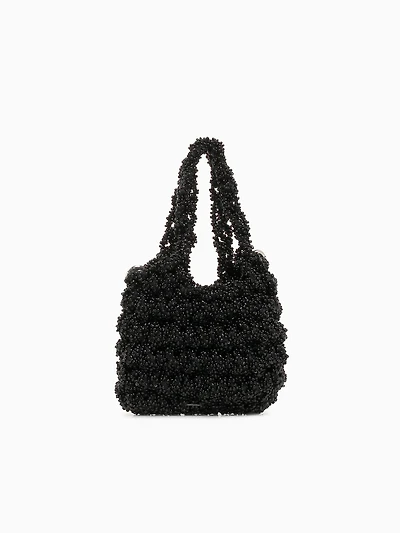 Norma Beaded Mini Bag Black