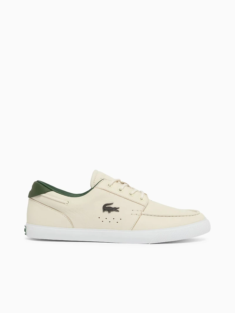 Bayliss 2.0 Off White Dk grn leather